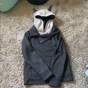 Grey Sweatshirt with Horns